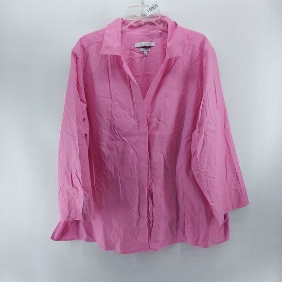fox croft button up shirt women size 22W pink - Picture 1 of 10